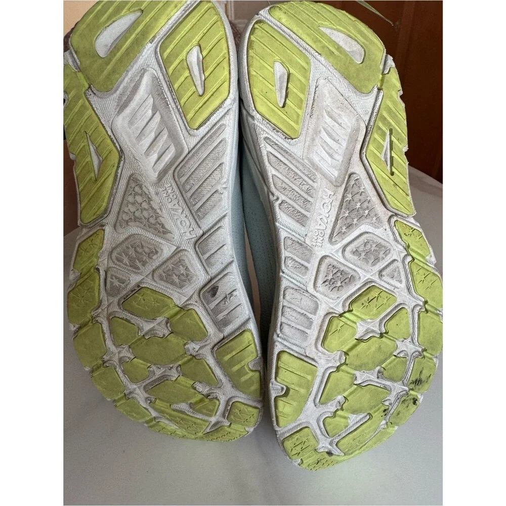 HOKA One One Arahi 7 Running Shoes Women’s Size 8.5 White Blue Lime